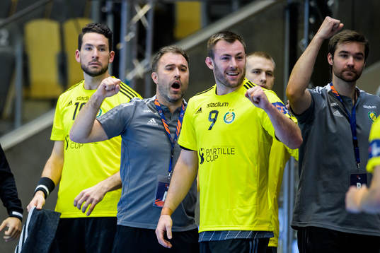 Sävehofs tränare Michael Appelgren och Vetle Eck Aga