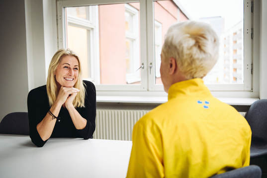 Erica Johansson intervjuar Kajsa Bergqvist, förbundskapten