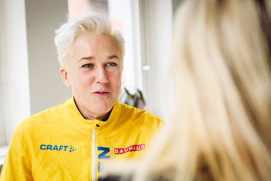 Kajsa Bergqvist, förbundskapten för Sveriges
