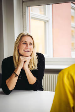 Erica Johansson intervjuar Kajsa Bergqvist, förbundskapten