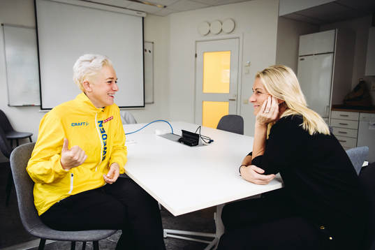 Erica Johansson intervjuar Kajsa Bergqvist, förbundskapten