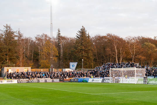 Malmö FFs supportrar före fotbollsmatchen i Allsvenskan