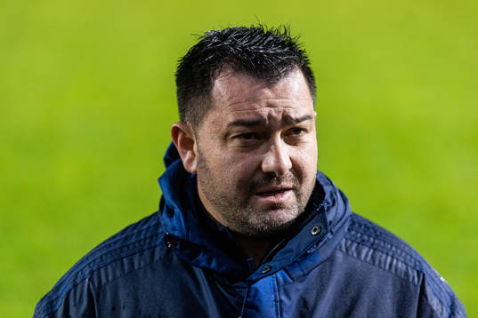 Pedro Martinez Losa, head coach of Scotland is interviewed