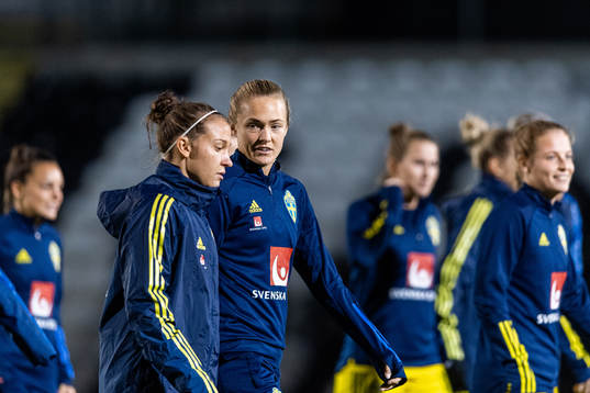 Magdalena Eriksson and Julia Zigiotti Olme of Sweden