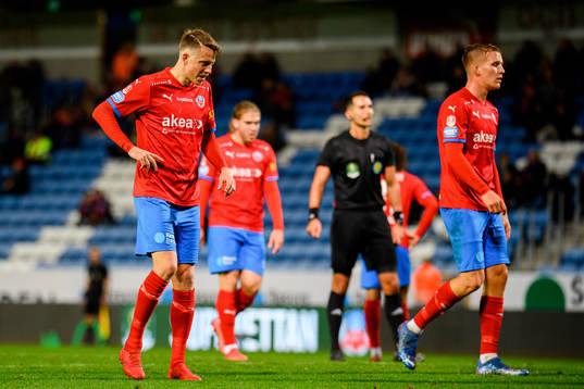 Helsingborgs Viktor Lundberg och Casper Widell deppar