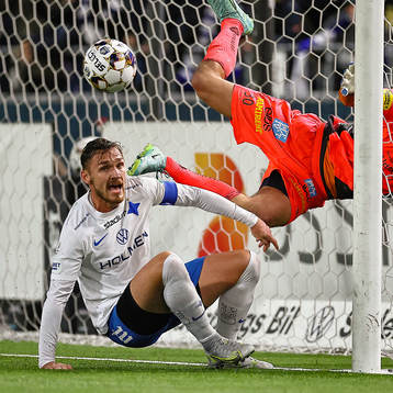 IFK Norrköpings Linus Wahlqvist vid mål 2-2