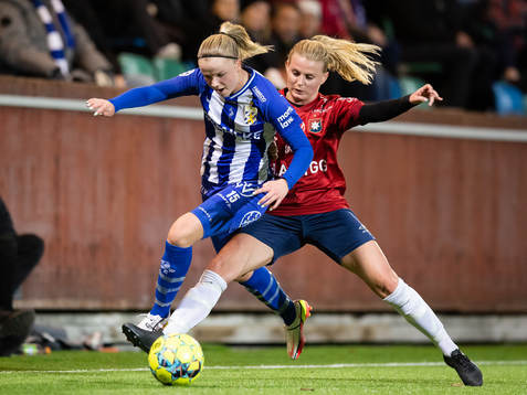 IFK Göteborgs Jenny Helgesson och Örgrytes Ellen Persson