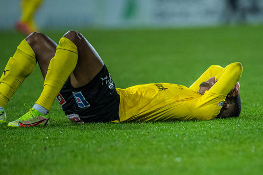 Mjällbys Amin Sarr  deppar