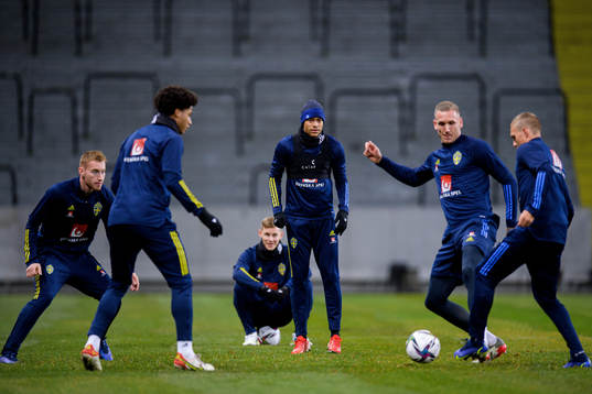 Dejan Kulusevski , Jens-Lys Cajuste, Robin Quaison and