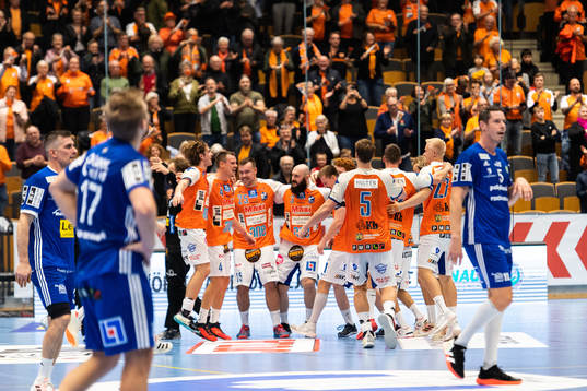 Kristianstads spelare jublar