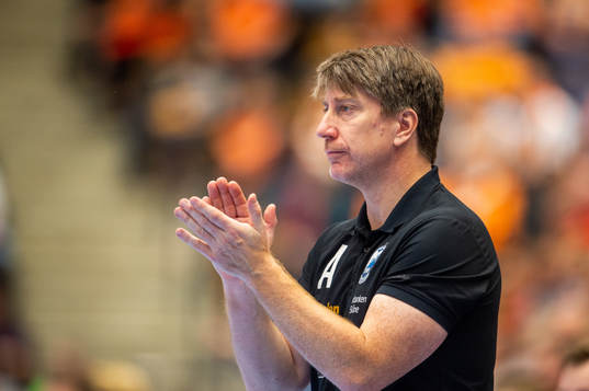 Kristianstads tränare Jonas Wille jublar