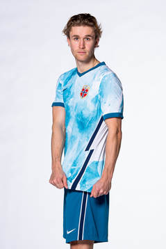 Ola Solbakken of the Norwegian national football team poses