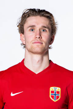 Ola Solbakken of the Norwegian national football team poses