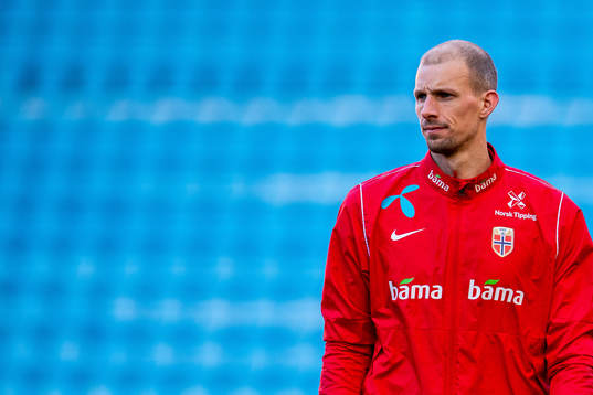 Goalkeeper André Hansen of the Norwegian national football