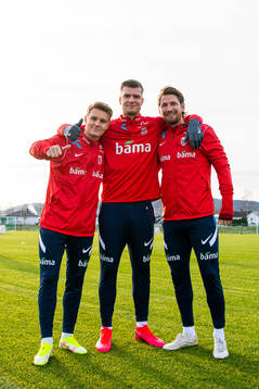 Martin Ødegaard, Alexander Sørloth and Stefan Strandberg