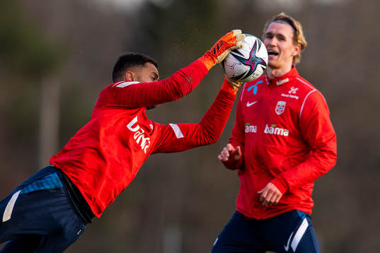 Goalkeeper Sten Grytebust of the Norwegian national