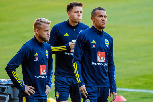 Daniel Sundgren, Kerim Mrabti and Robin Quaison of the