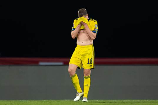 Joakim Nilsson of Sweden looks dejected