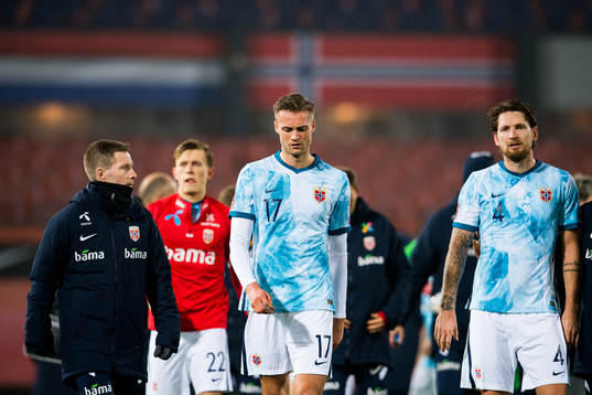 Stian Gregersen of Norway looks dejected