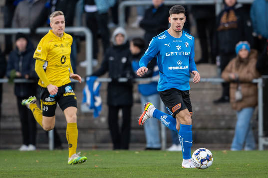 Elfsborgs Jeppe Møldrup Okkels och Halmstads Edvin Kurtulus