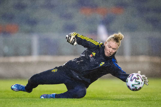 Goalkeeper Hedvig Lindahl of the Swedish women's national