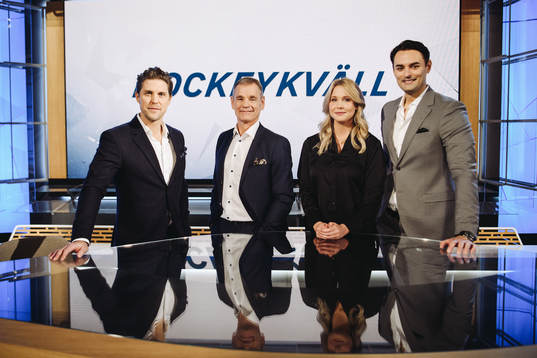 Jonas Andersson, Håkan Loob, Johanna Dahlen och Dusan