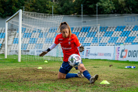 Goalkeeper Cecilie Fiskerstrand of the Norwegian women's