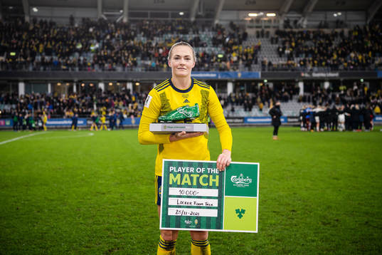 Magdalena Eriksson of Sweden is awarded Player of the match