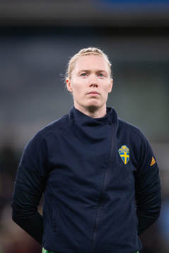 Goalkeeper Hedvig Lindahl of Sweden at lineup