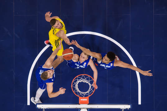 Carl Lindbom, Sasu Salin and Shawn Huff of Finland are