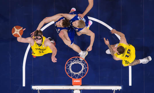 Simon Birgander and Viktor Gaddefors of Sweden in action