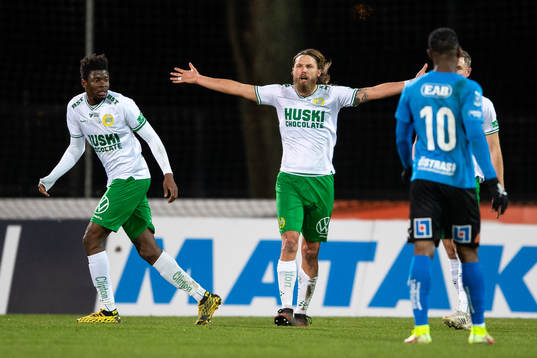Hammarbys Bjørn Paulsen reagerar