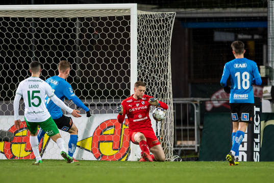 Halmstads målvakt Malkolm Nilsson Säfqvist