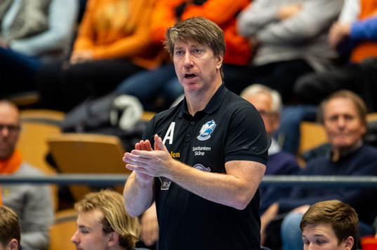 Kristianstads tränare Jonas Wille jublar