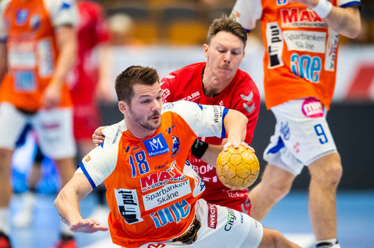Kristianstads Vasja Furlan och Guifs Fredrik Gustavsson