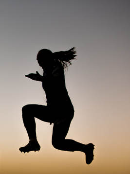 The silhouette of Vilde Bøe Risa of the Norwegian women's