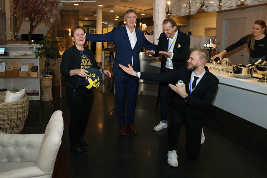 Sweden celebrating the Gold medal