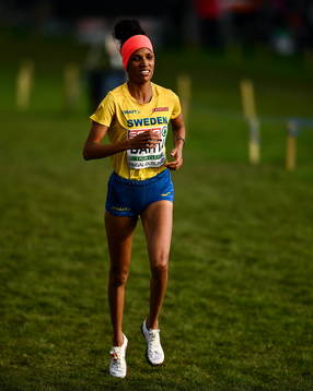 Meraf Bahta of Sweden competing