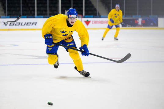 Daniel Ljungman of the Swedish under-20 national ice hockey