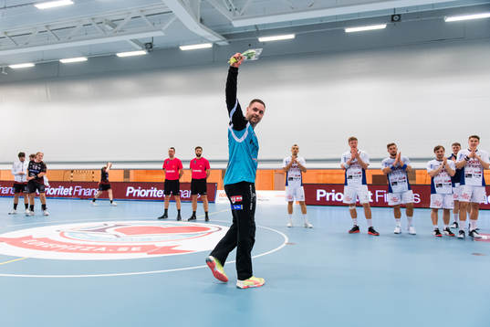 Redbergslids målvakt  Andreas Palicka jublar