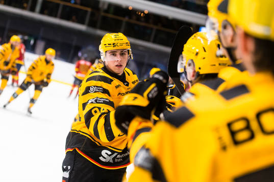 Skellefteås Linus Karlsson gör 1-2 och jublar med