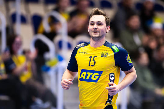 Hampus Wanne of Sweden celebrates