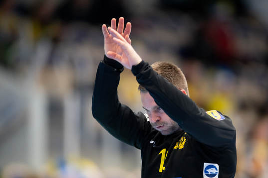 Goalkeeper Andreas Palicka of Sweden