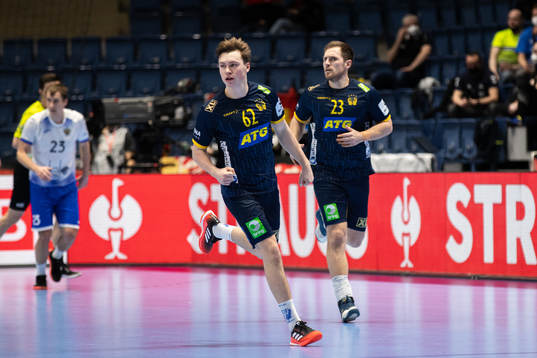 Valter Chrintz and Albin Lagergren of Sweden celebrates