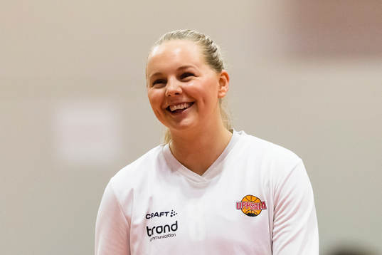 Uppsalas Nathalie Lindén på uppvärmningen