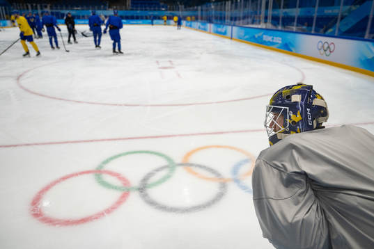 Goaltender Adam Reideborn of the Swedish men’s national