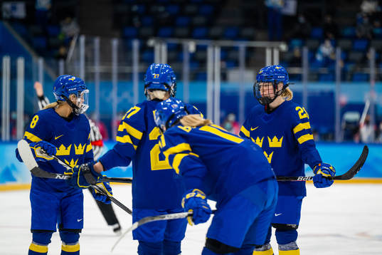 Paula Bergström of Sweden in the women’s ice hockey