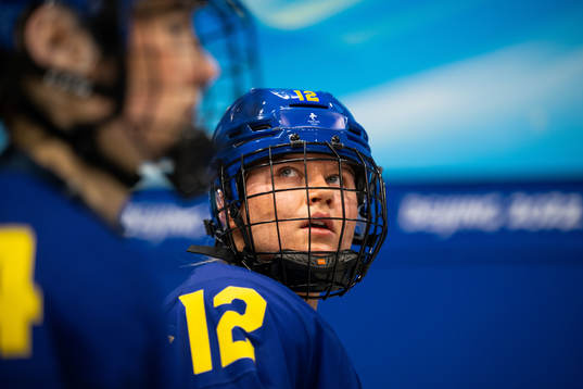 Maja Nylén-Persson of Sweden looks dejected