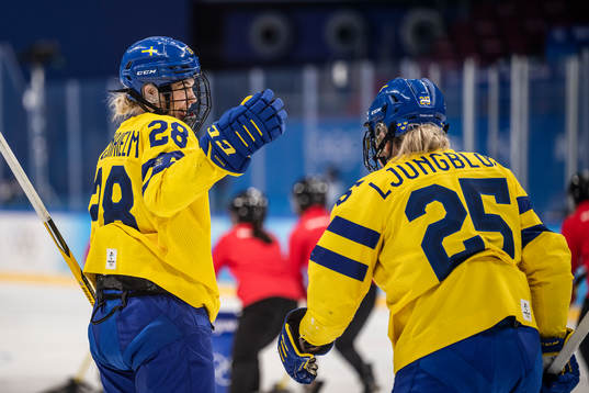 Michelle Löwenhielm and Lina Ljungblom of Sweden in the