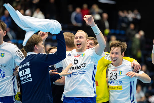 Ystads IFs Jakob Nygren jublar